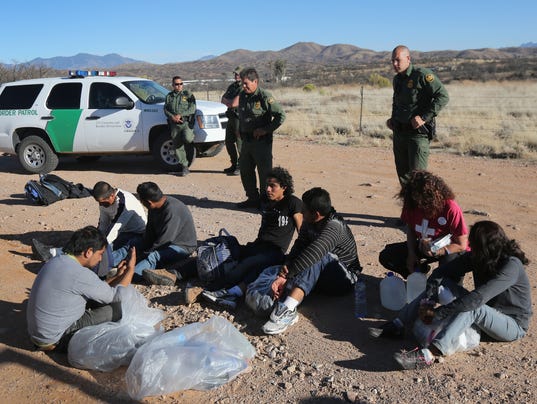 U.S. Border Patrol Detains Immigrants Crossing Into Arizona